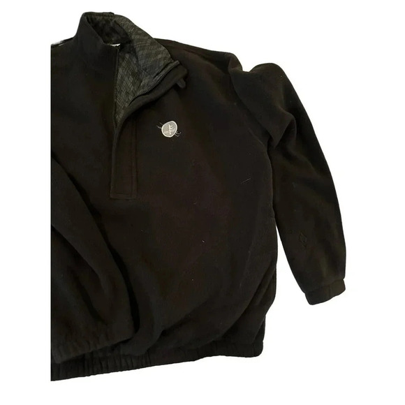 Roche Men's Black 100% Polyester Long Sleeve Quarter Zip Jacket Size Large - Picture 1 of 9